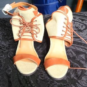 Leila Stone Burlap Sandal